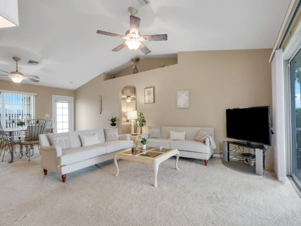 Waterfront Retreat in Northeast Cape Coral Three Bedroom with Private Pool